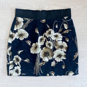 Dolce & Gabbana Floral Mini Skirt Size EU42 Career Date Night Party Vamp Grunge